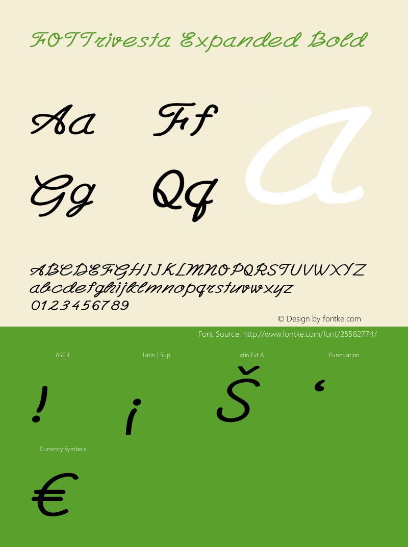 FOTTrivesta-ExpandedBold Version 1.000 Font Sample