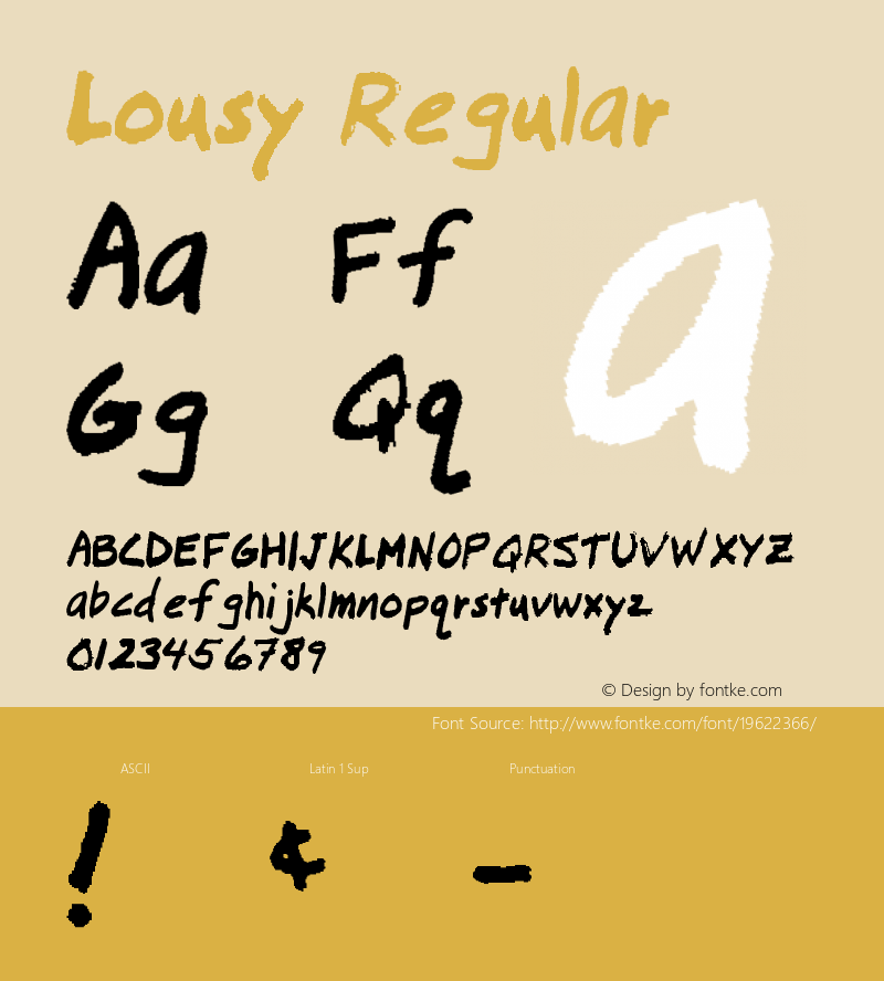 Lousy 1.2 Font Sample