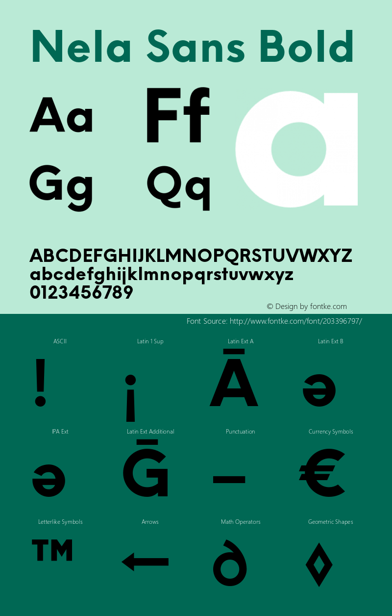 Nela Sans Bold Version 1.000;FEAKit 1.0图片样张