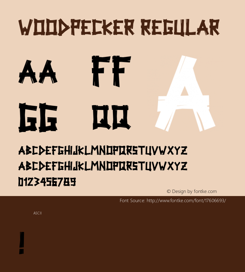 Woodpecker Regular 1.000 Font Sample