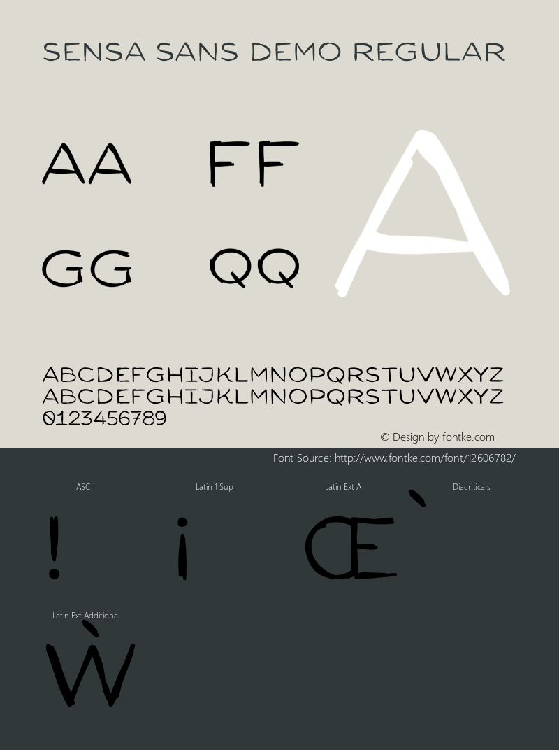 Sensa Sans Demo Regular Version 1.000;PS 001.000;hotconv 1.0.88;makeotf.lib2.5.64775 Font Sample