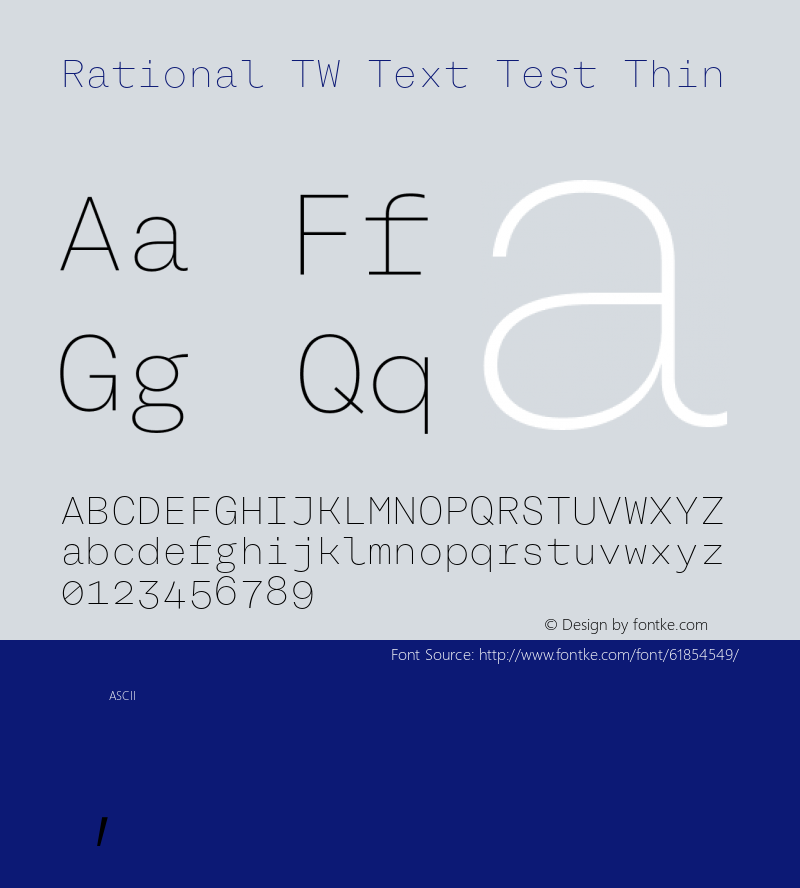 Rational TW Text Test Thin Version 1.000;PS 001.000;hotconv 1.0.88;makeotf.lib2.5.64775 Font Sample