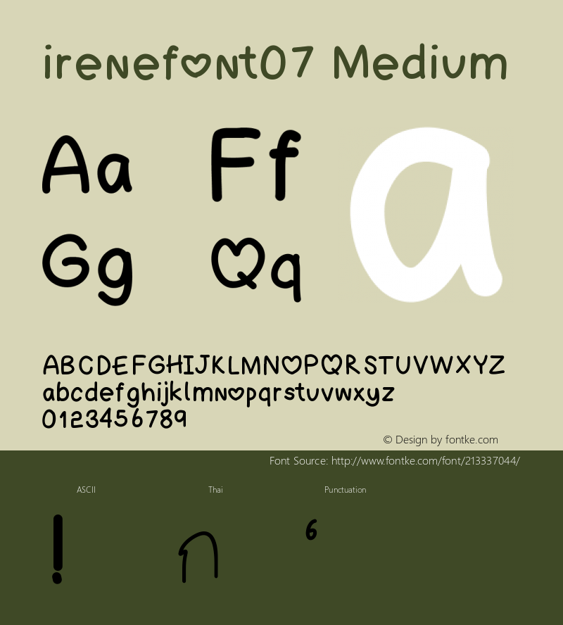 irenefont07 Version 001.000图片样张