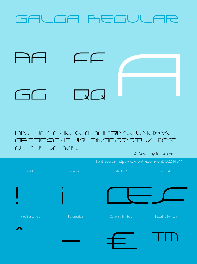 Galga Regular 001.000 Font Sample