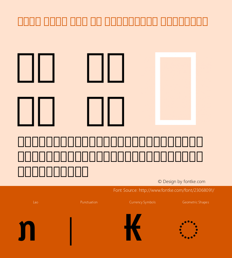 Noto Sans Lao UI Condensed Semi Version 1.900 Font Sample
