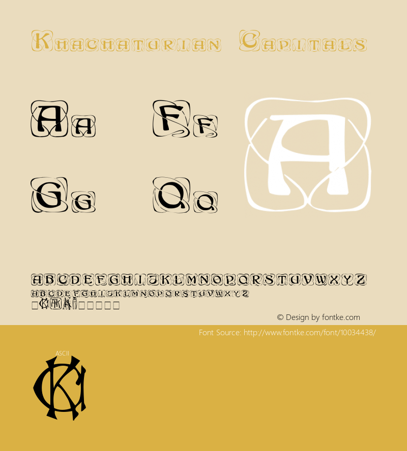 Khachaturian Capitals 001.000 Font Sample