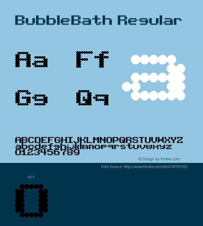 BubbleBath Regular 2 Font Sample