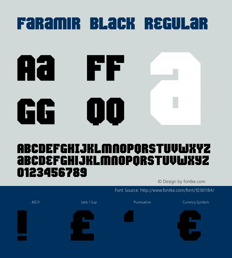 Faramir Black Regular Version 1.0 Font Sample