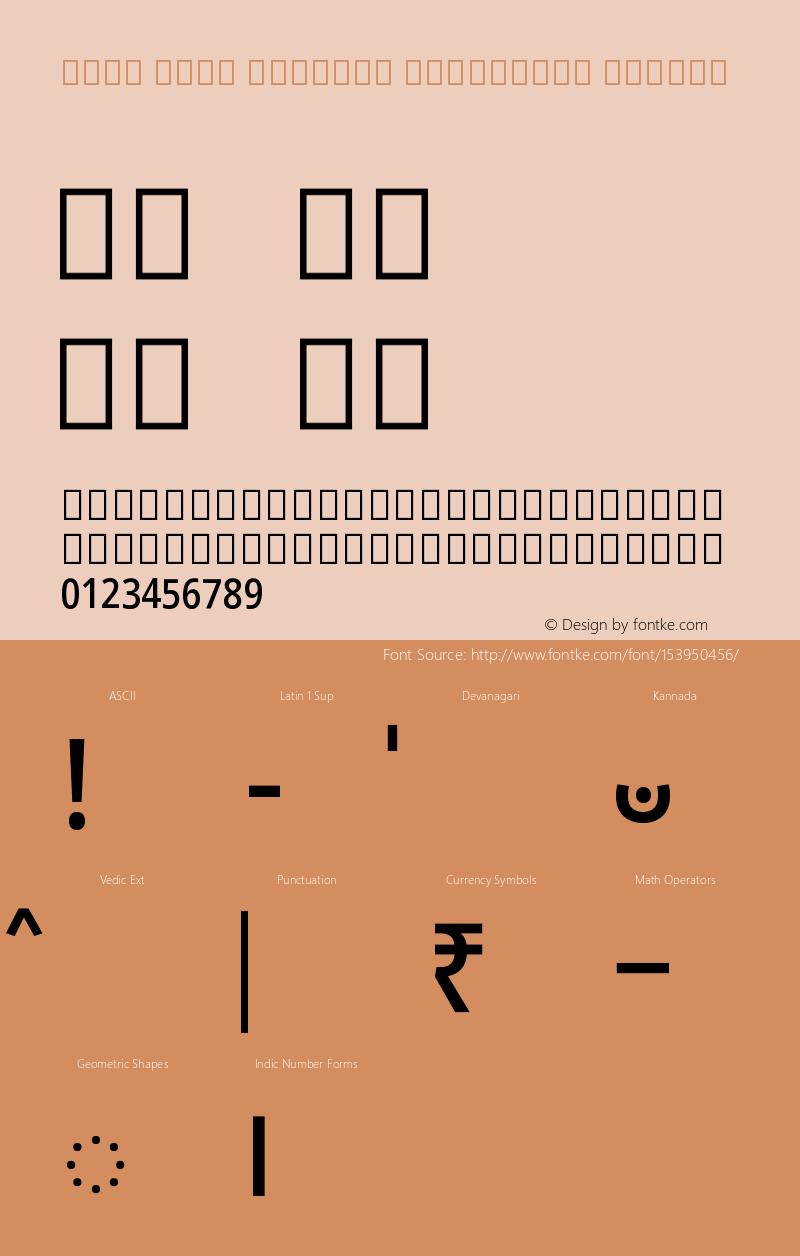 Noto Sans Kannada Condensed Medium Version 2.001 Font Sample