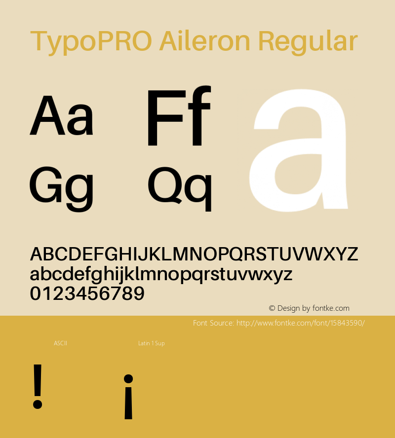 TypoPRO Aileron Regular Version 1.102;PS 001.102;hotconv 1.0.70;makeotf.lib2.5.58329 Font Sample