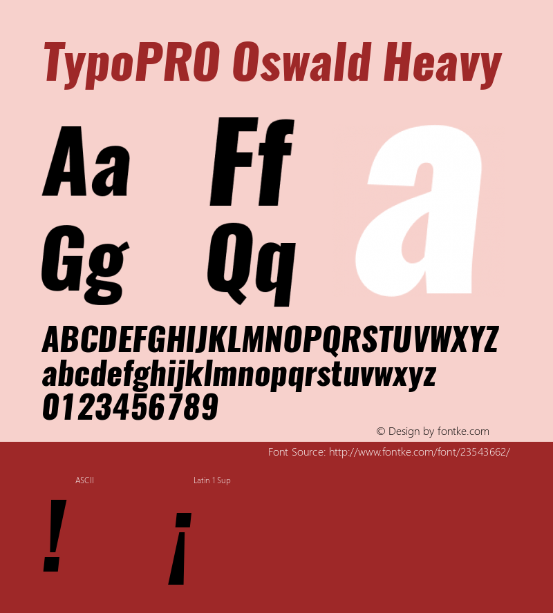 TypoPRO Oswald HeavyItalic 3.0; ttfautohint (v0.95.6-bc232) -l 8 -r 50 -G 200 -x 0 -w 