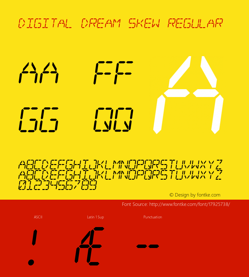 Digital dream Skew Regular 2 Font Sample