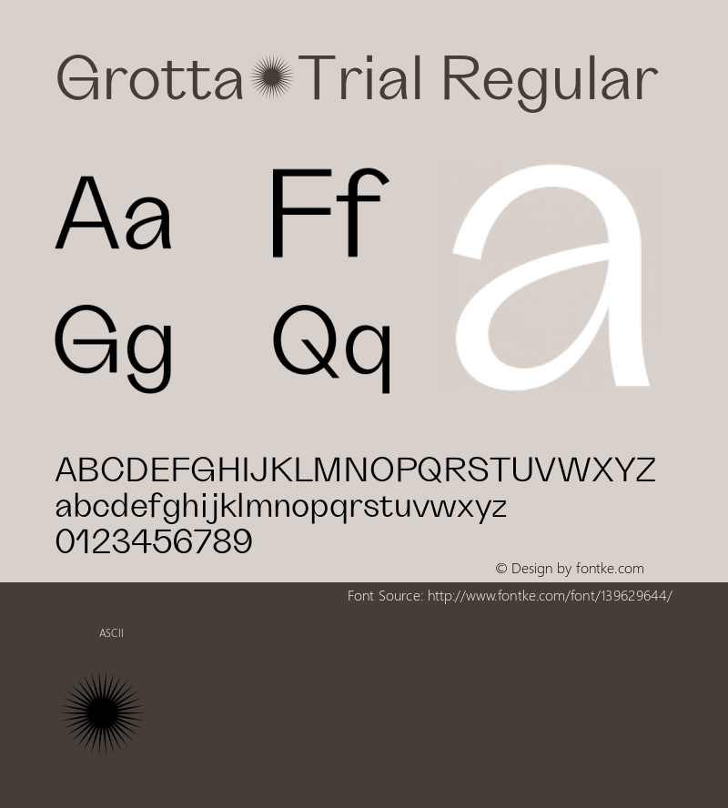 Grotta-Trial Regular Version 1.000 Font Sample