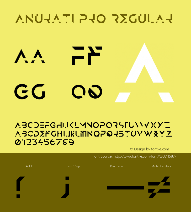 Anurati Pro Version 1.002;Fontself Maker 3.1.2 Font Sample