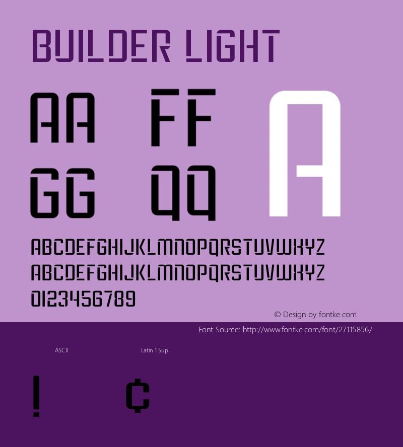 Builder Light Version 1.002;Fontself Maker 2.1.2 Font Sample