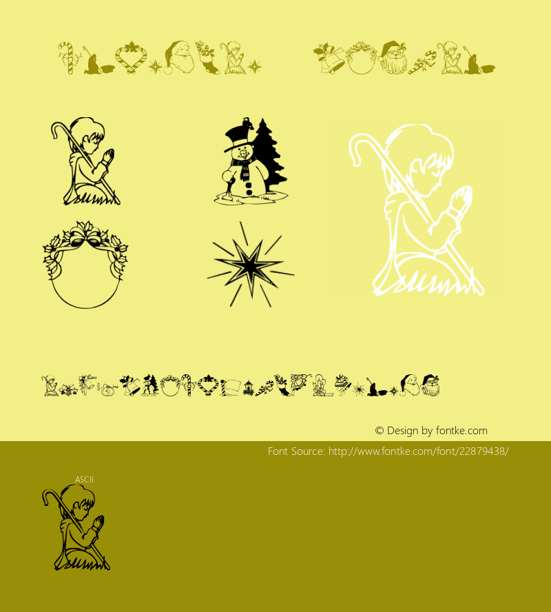 Christmas3 1998; 1.0, initial release Font Sample