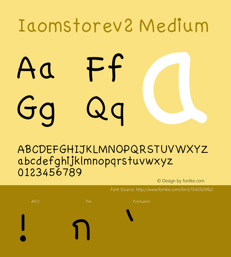 Iaomstorev2 Version 001.000 Font Sample