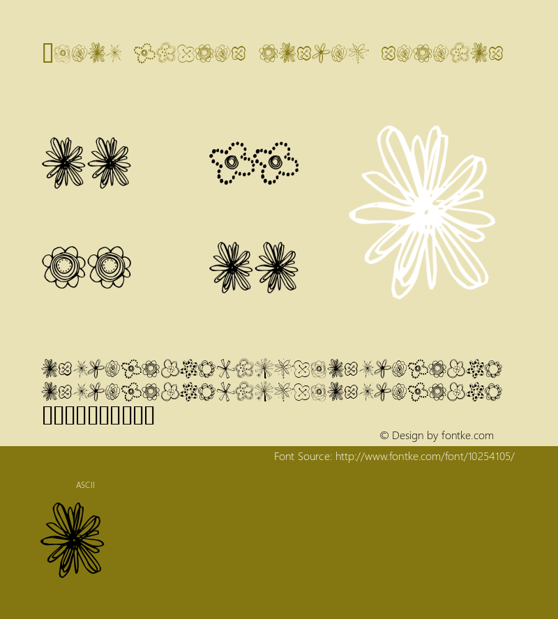 2Peas Flower Garden Regular Macromedia Fontographer 4.1 9/1/2005 Font Sample