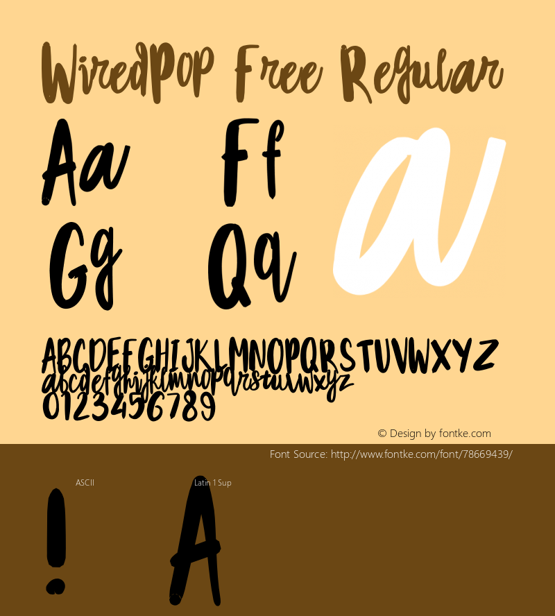 WiredPop-Free Version 1.005;Fontself Maker 2.3.5 Font Sample