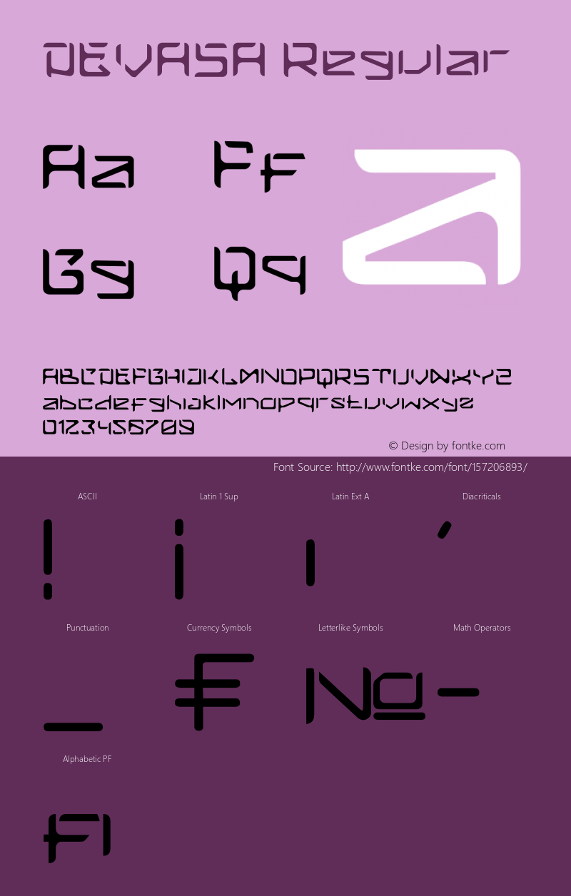 DEVASA Version 1.00;April 8, 2021;FontCreator 13.0.0.2683 32-bit Font Sample