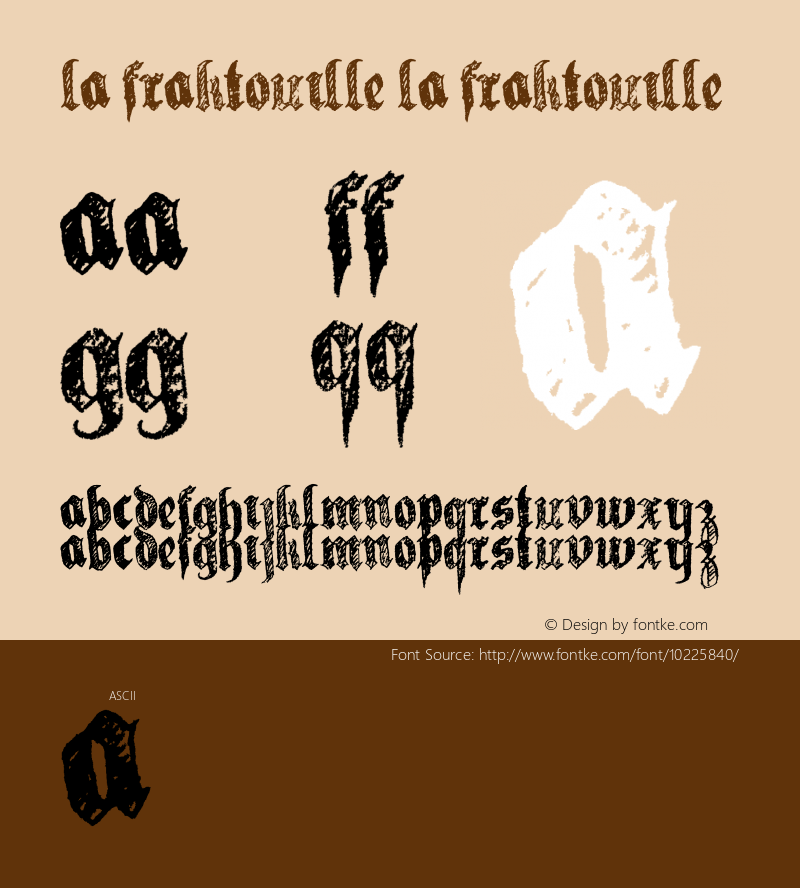 la fraktouille la fraktouille Version 1.000 Font Sample