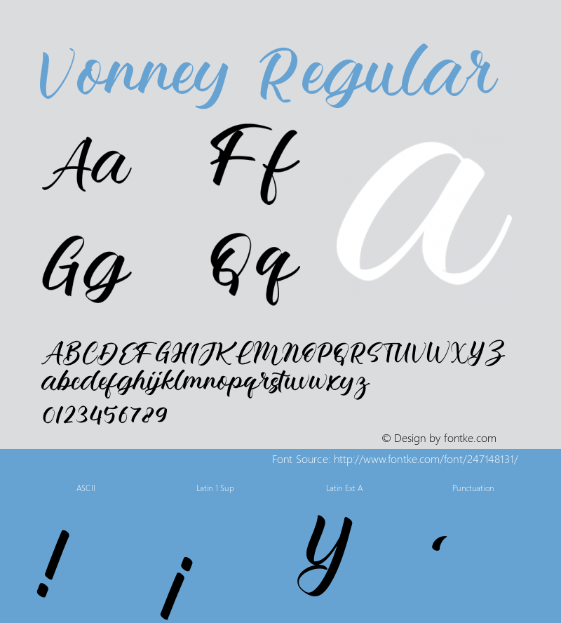 Vonney Version 1.001;Fontself Maker 3.5.7图片样张