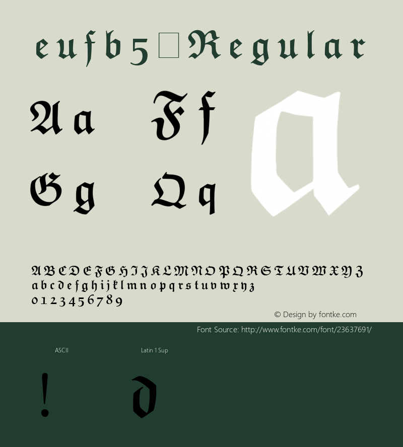 eufb5 0.0 Font Sample