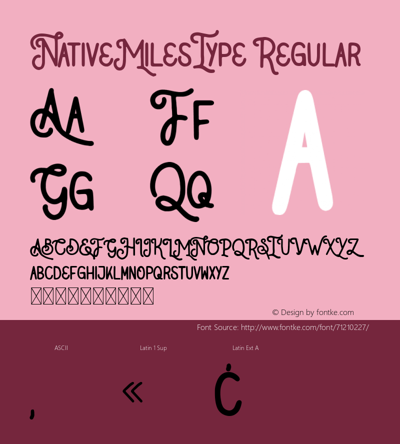 NativeMilesType Version 1.022;Fontself Maker 3.5.1 Font Sample