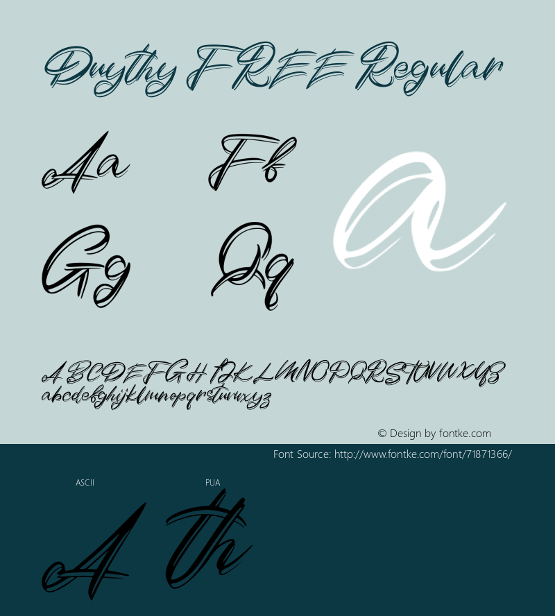 Duythy FREE Version 1.000 Font Sample