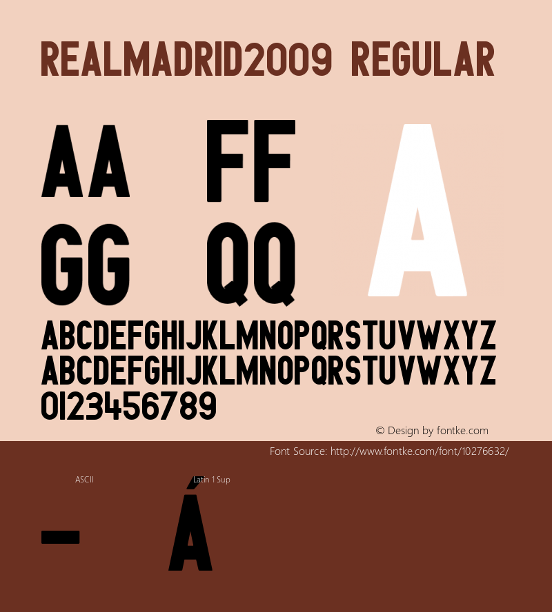 RealMadrid2009 Regular 001.000 Font Sample