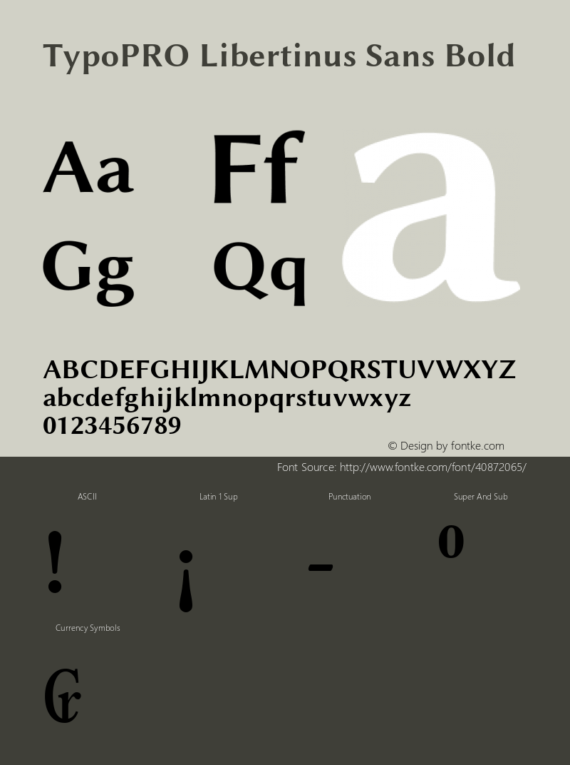 TypoPRO Libertinus Sans Bold Version 6.11 Font Sample