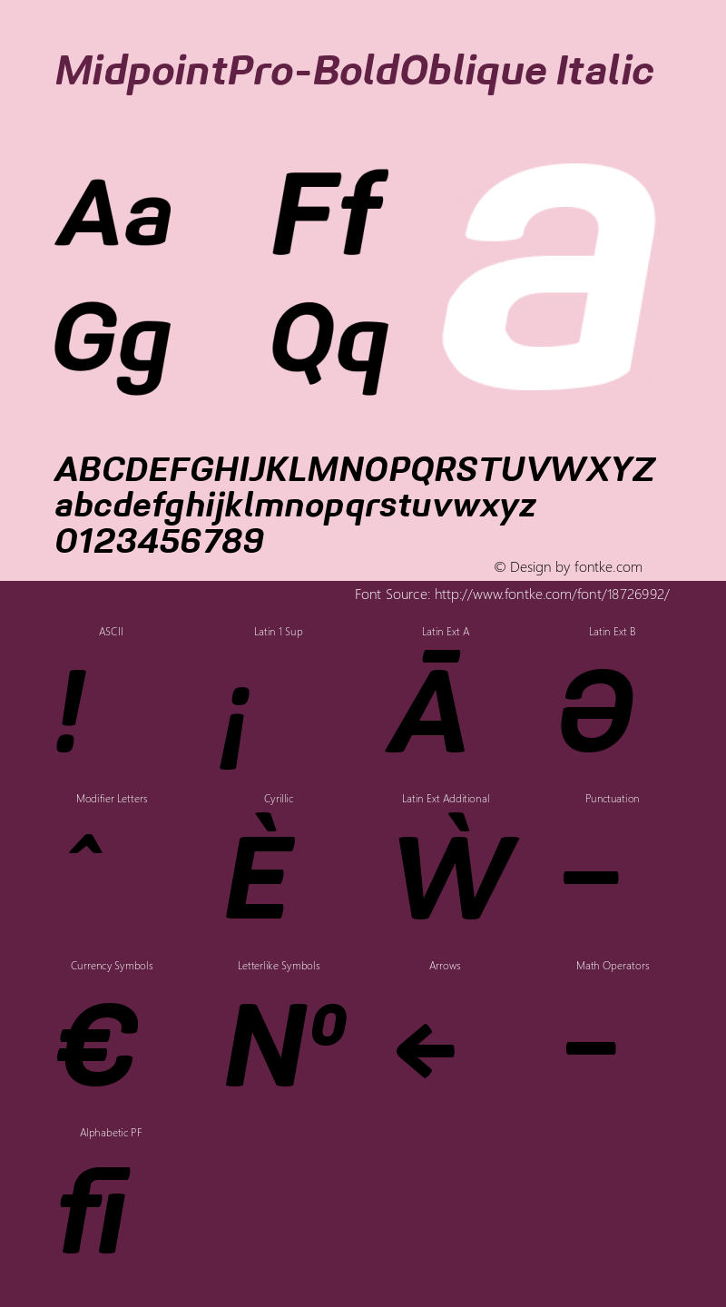 MidpointPro-BoldOblique Italic Version 1.000;easy.konstantynov.midpoint-pro.bold-oblique.wfkit2.version.4Gyg Font Sample