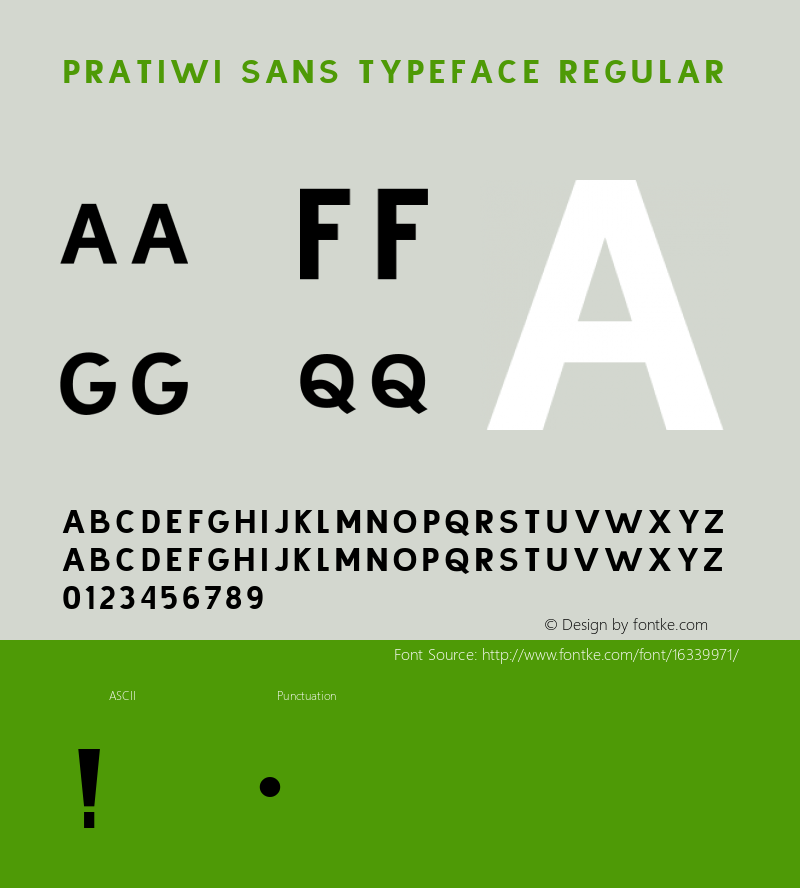 Pratiwi Sans Typeface Regular Unknown Font Sample