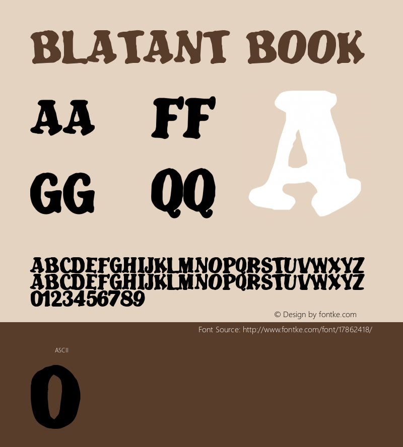 Blatant Book Version 2 Font Sample