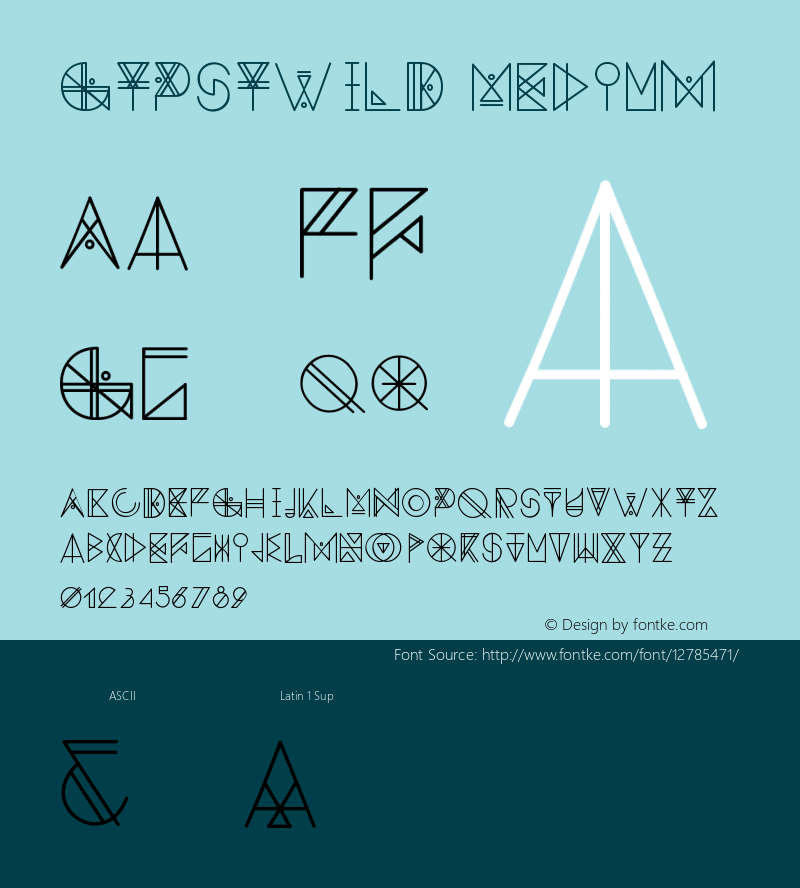 GYPSYWILD Medium Version 001.000 Font Sample