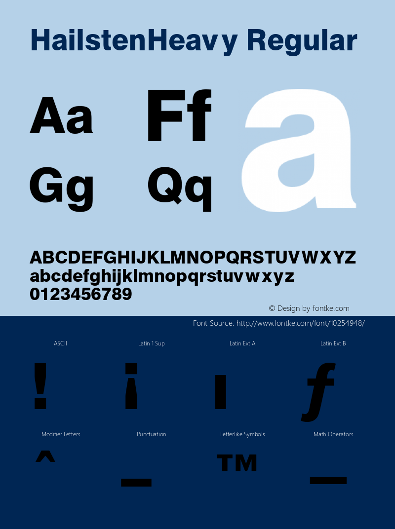 HailstenHeavy Regular Macmillan Computer Publishing Font Sample