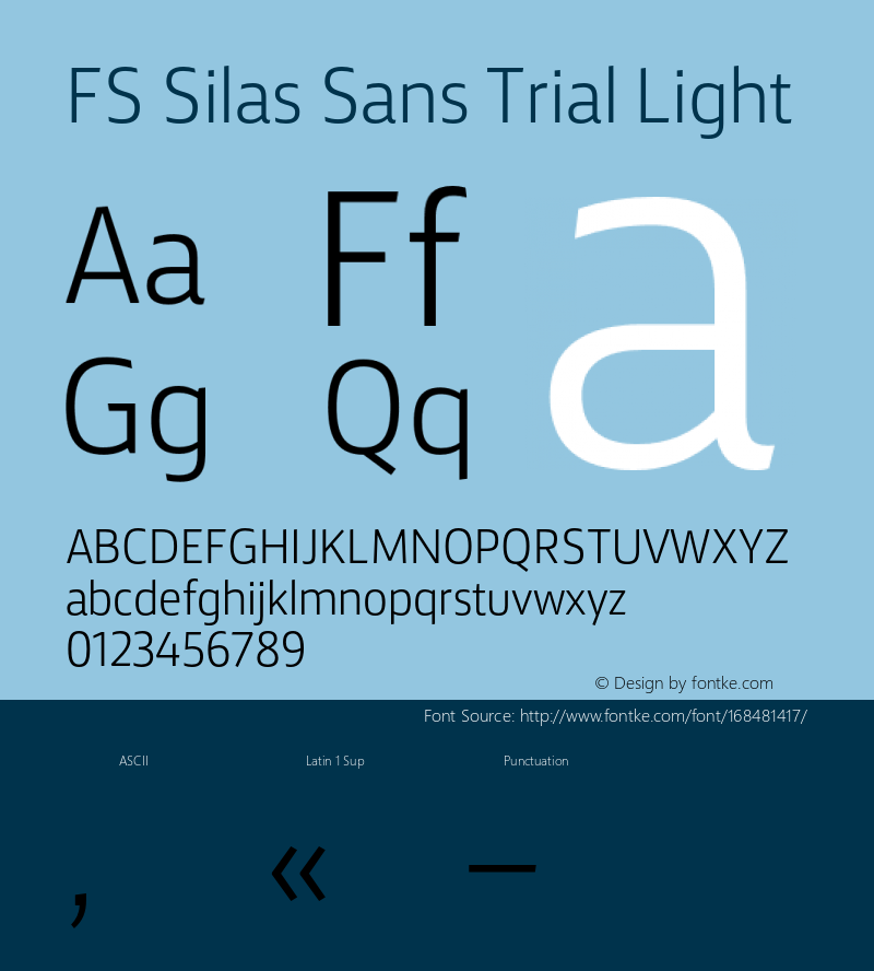 FS Silas Sans Trial Light Version 1.1图片样张