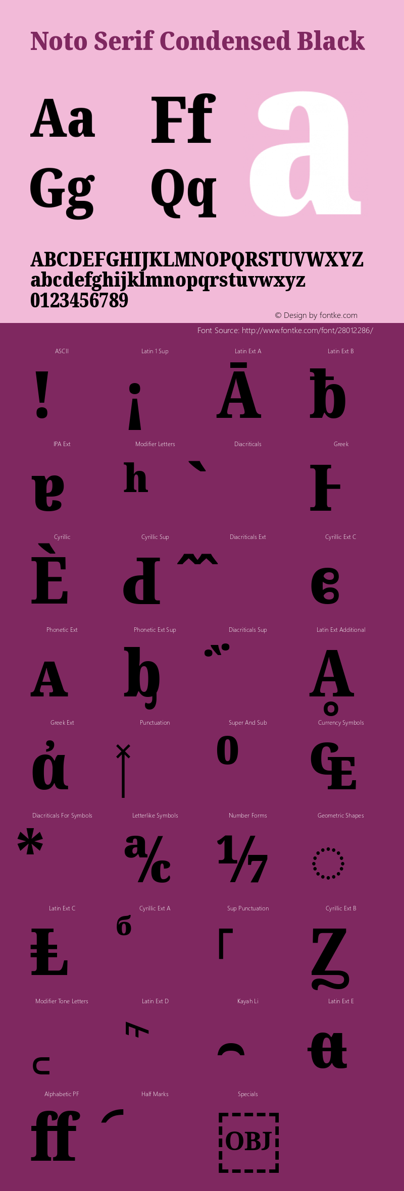 Noto Serif Condensed Black Version 2.001;GOOG;noto-source:20181019:f8f3770;ttfautohint (v1.8.2) Font Sample