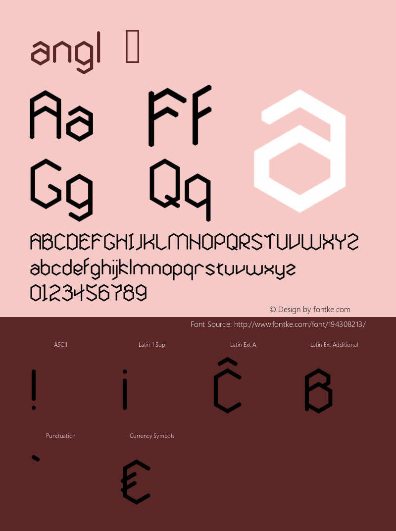 ☞angl Version 1.000 ;com.myfonts.thomas-kaeding.angl.regular.wfkit2.3G66图片样张