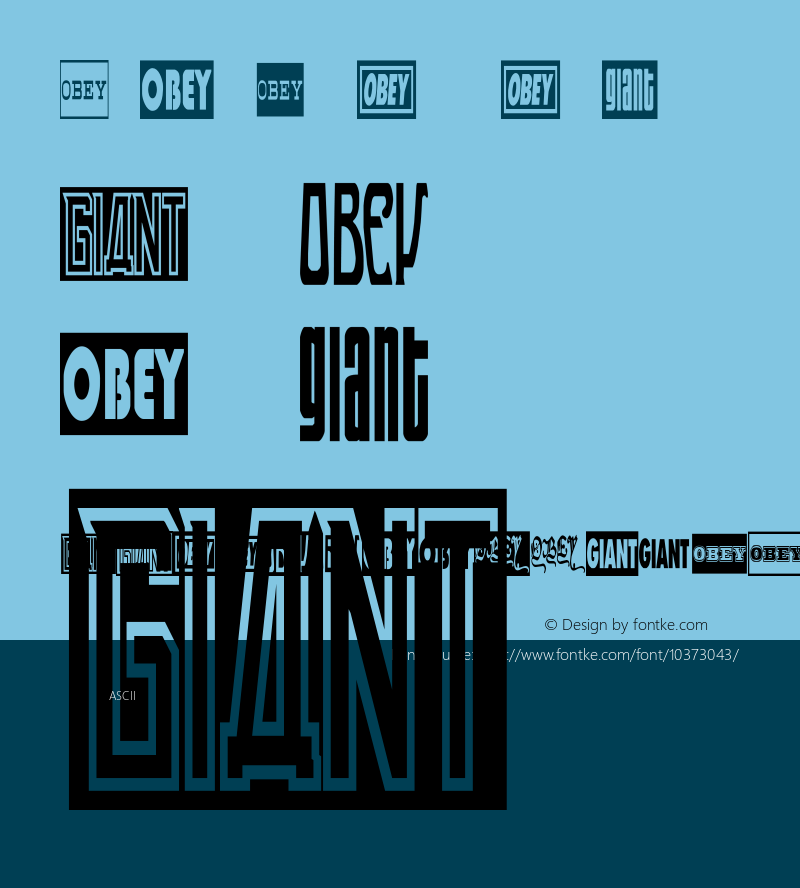 ObeyGiantPosterCondensedCaps Regular 001.000 Font Sample