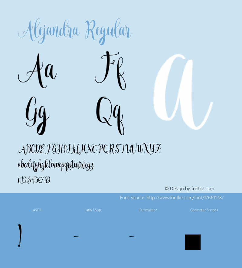 Alejandra Regular 001.000 Font Sample