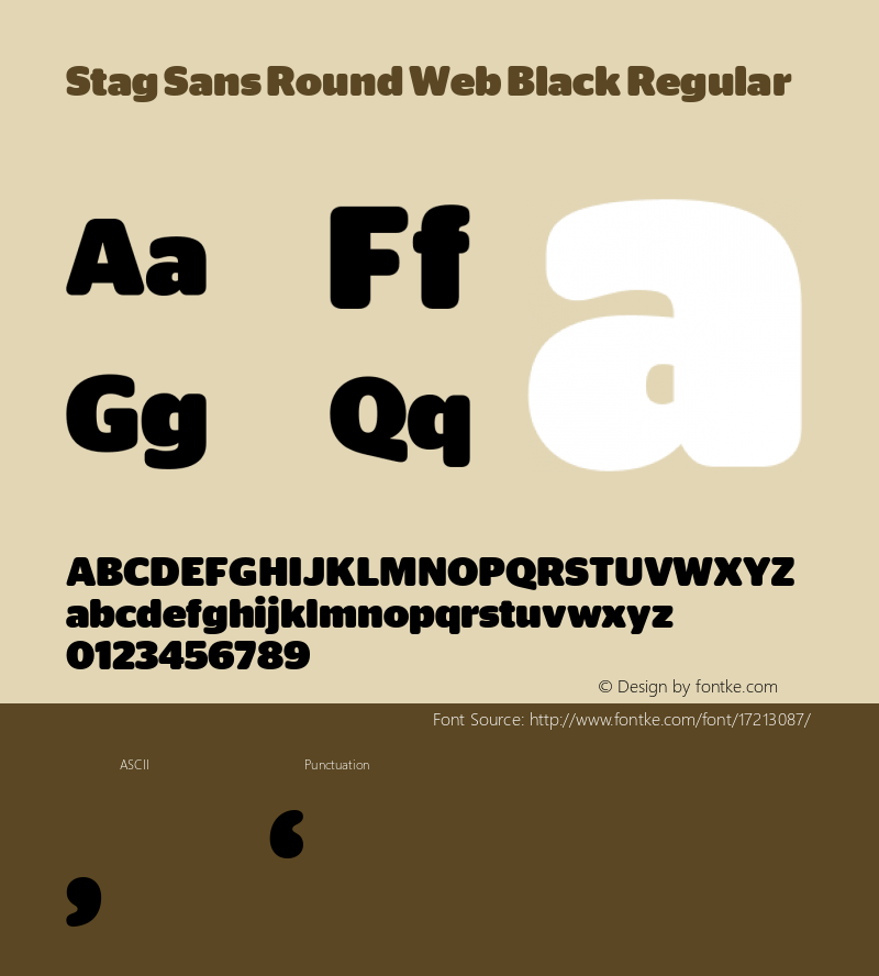 Stag Sans Round Web Black Regular Version 001.001 2009 Font Sample