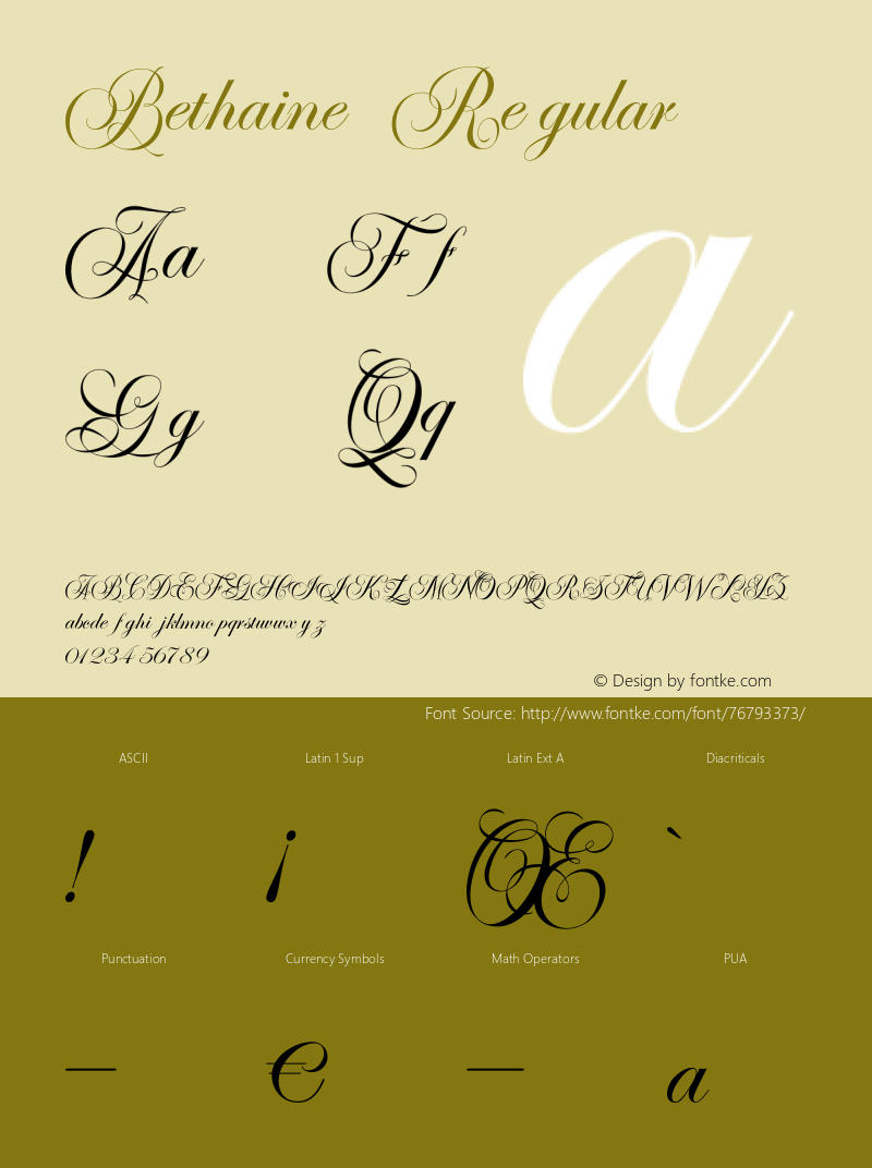 Bethaine Version 1.00;August 29, 2020;FontCreator 12.0.0.2525 64-bit Font Sample