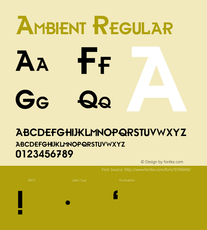 Ambient Regular 001.000 Font Sample