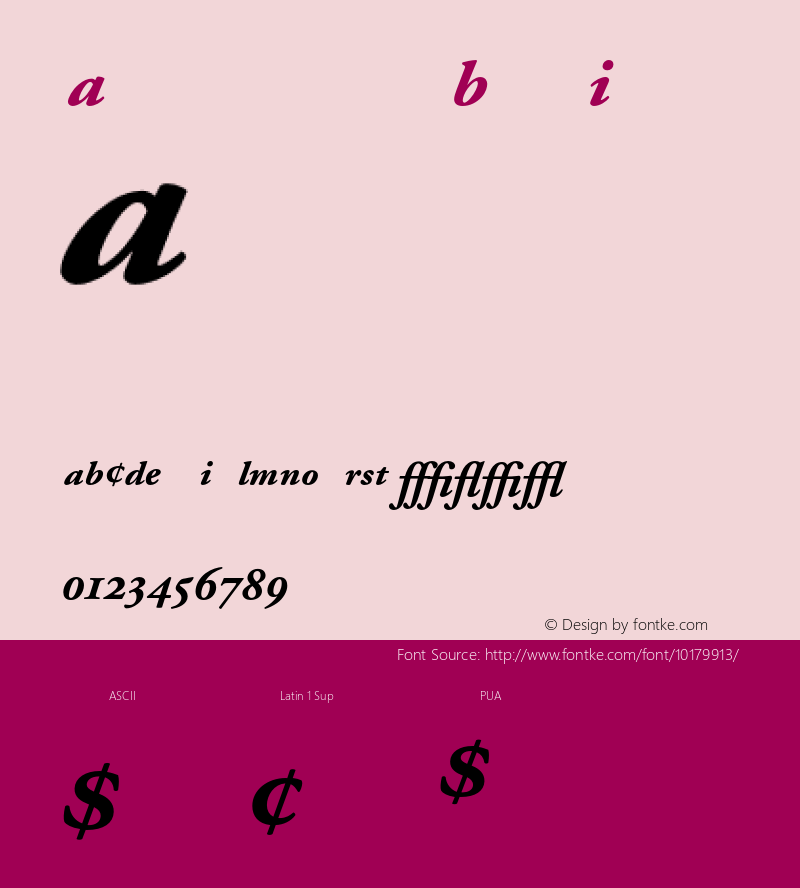 Adobe Garamond Bold Italic 001.002 Font Sample