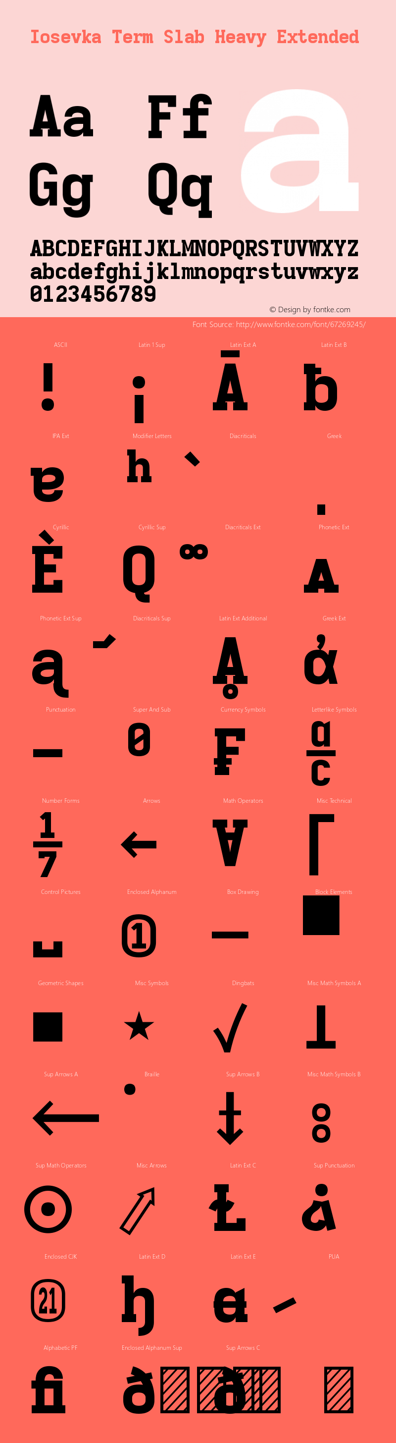 Iosevka Term Slab Heavy Extended 3.0.0-rc.7 Font Sample