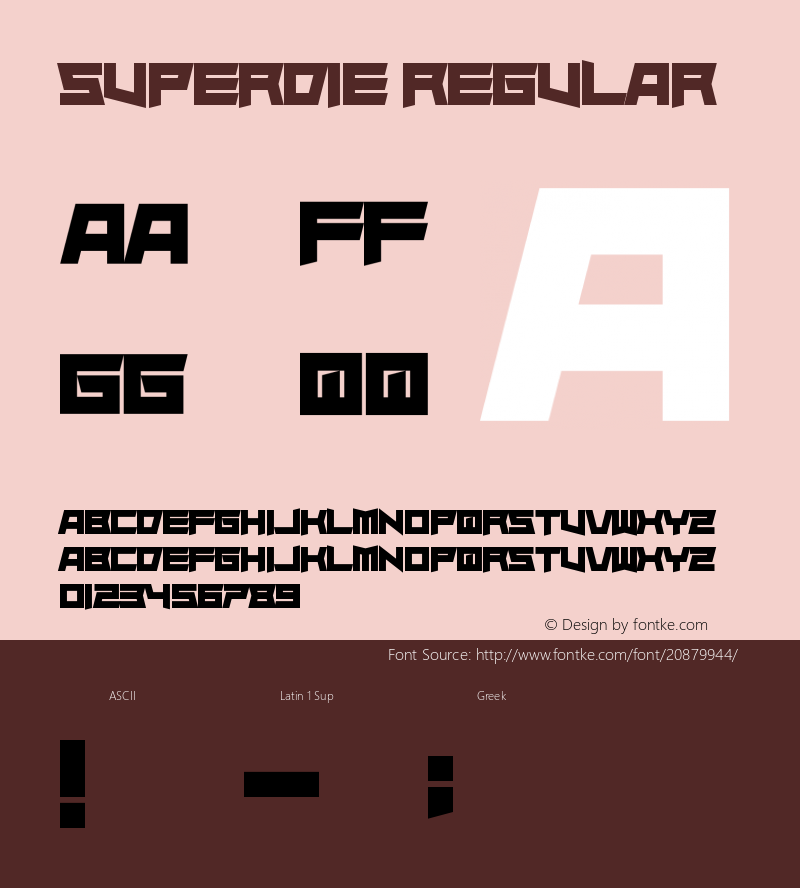 Superdie Version 1.00 January 17, 2014, initial release Font Sample