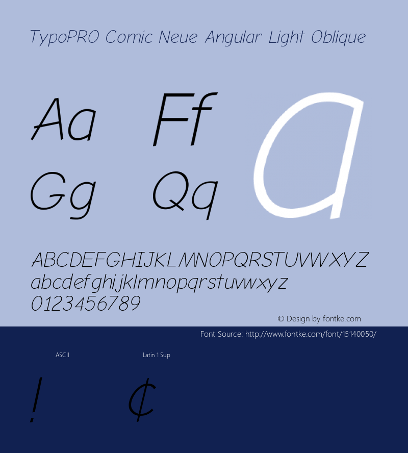 TypoPRO Comic Neue Angular Light Oblique Version 1.000 Font Sample
