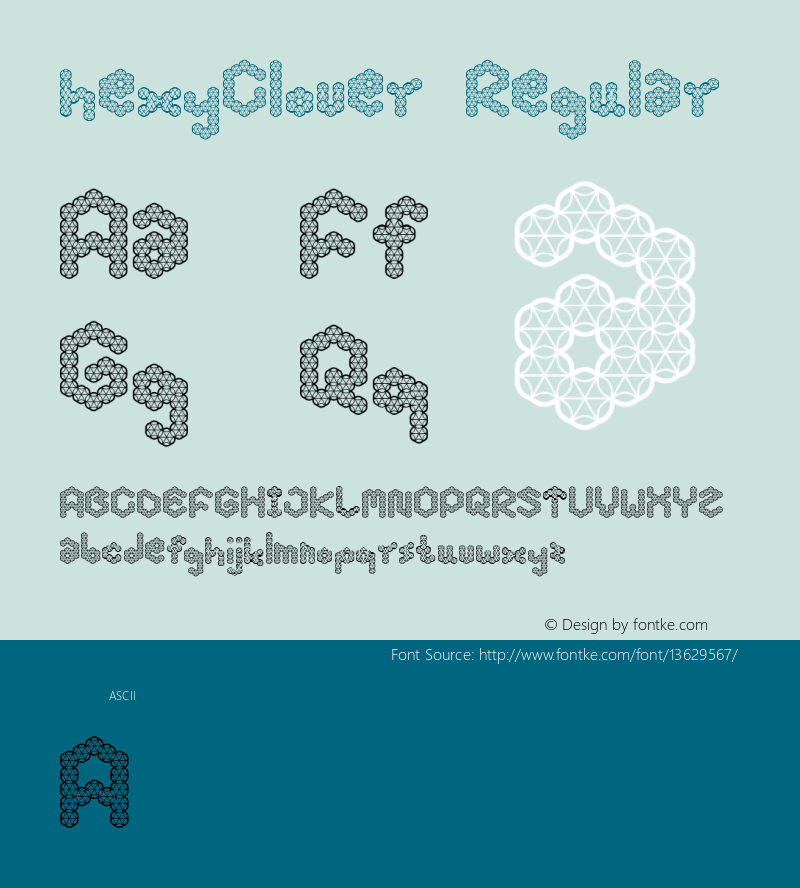 hexyClover Regular 1.000 Font Sample