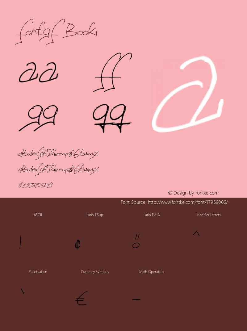 FontGF Book Version 1.00 October 16, 201 Font Sample